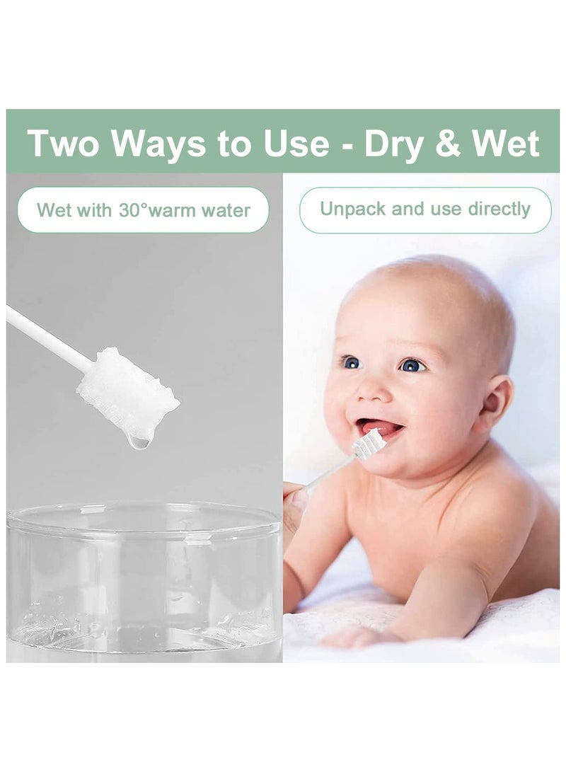 Mr. Penda 102PCS Baby Tongue Cleaner, Baby Oral Cleaner Newborn Baby Toothbrush, Disposable Infant Toothbrush Clean Baby Mouth, Gauze Gum Cleaner Stick Dental Care for 0-36 Month Baby and 1 Finger Toothbrush - Image 4