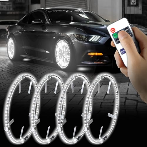 Beatto 14 inch Bright White Double Row Wheel Lights, Pure White Wheel Ring Light Rim Lights Kit for Car, Truck, Pickup, Vehical Offroad - Image 1