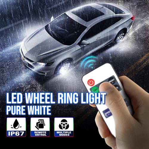 Beatto 14 inch Bright White Double Row Wheel Lights, Pure White Wheel Ring Light Rim Lights Kit for Car, Truck, Pickup, Vehical Offroad - Image 4