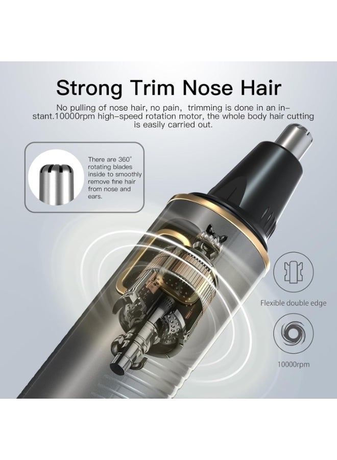 general Ear and Nose Hair Trimmer,Rechargeable 3-in-1 Versatile Trimmer for Men Professional Electric Shaver for Nose Ear Beard Facial Hair Body Hair Trimmer for Men,Wet or Dry Use - Image 2