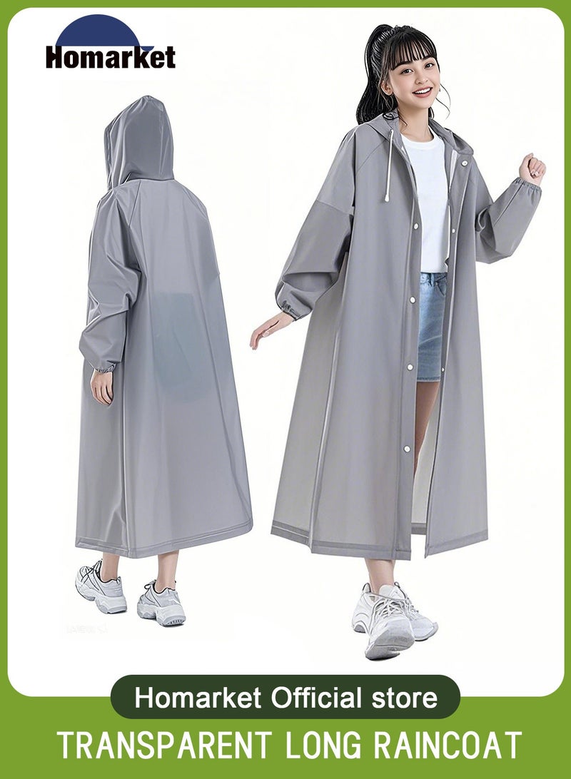 هومار كيت معطف المطر المطر Poncho للبالغين 2 حزمة EVA المطر Poncho للنساء والرجال قابلة لإعادة الاستخدام معطف المطر Packable - Image 1
