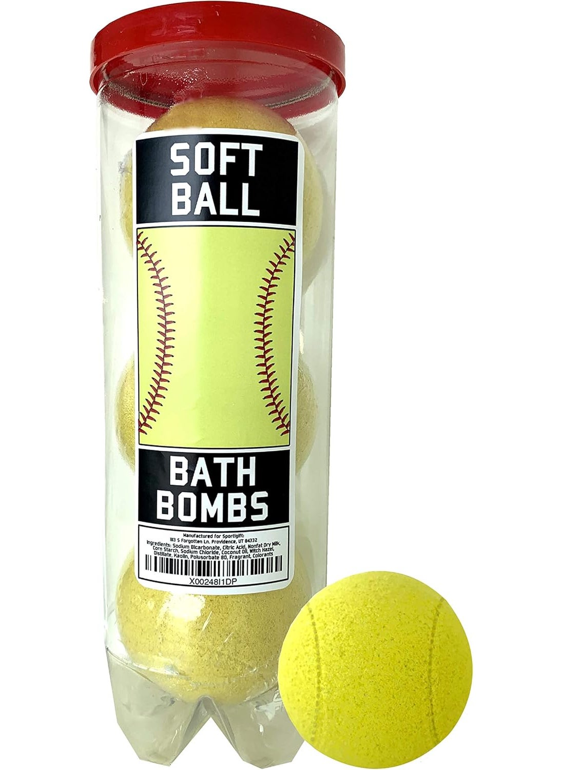 Sportigift Bath Bomb Softball Gifts  3 Pack Accessories for Players Coaches Teams High School Softball 