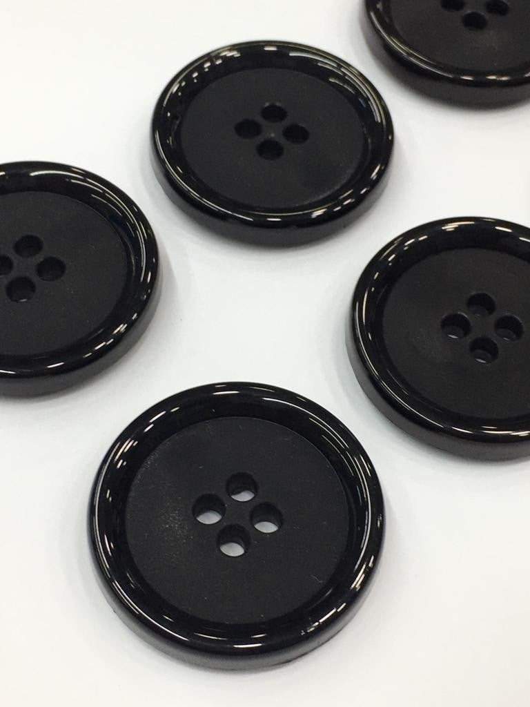 Karan Tuhafiye Karan Haberdashery Coat Button Italian Button 6 Piece Set Black 3.5 cm - Image 2