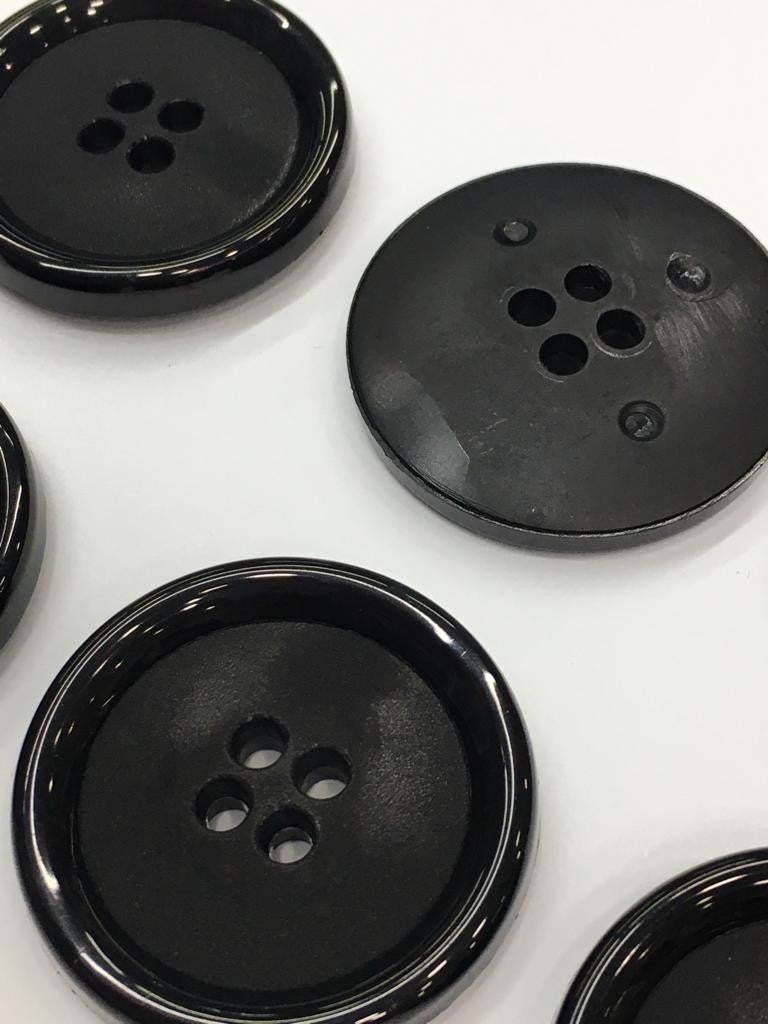 Karan Tuhafiye Karan Haberdashery Coat Button Italian Button 6 Piece Set Black 3.5 cm - Image 4