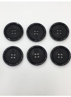 Karan Tuhafiye Karan Haberdashery Coat Button Italian Button 6 Piece Set Black 3.5 cm  - Image 3