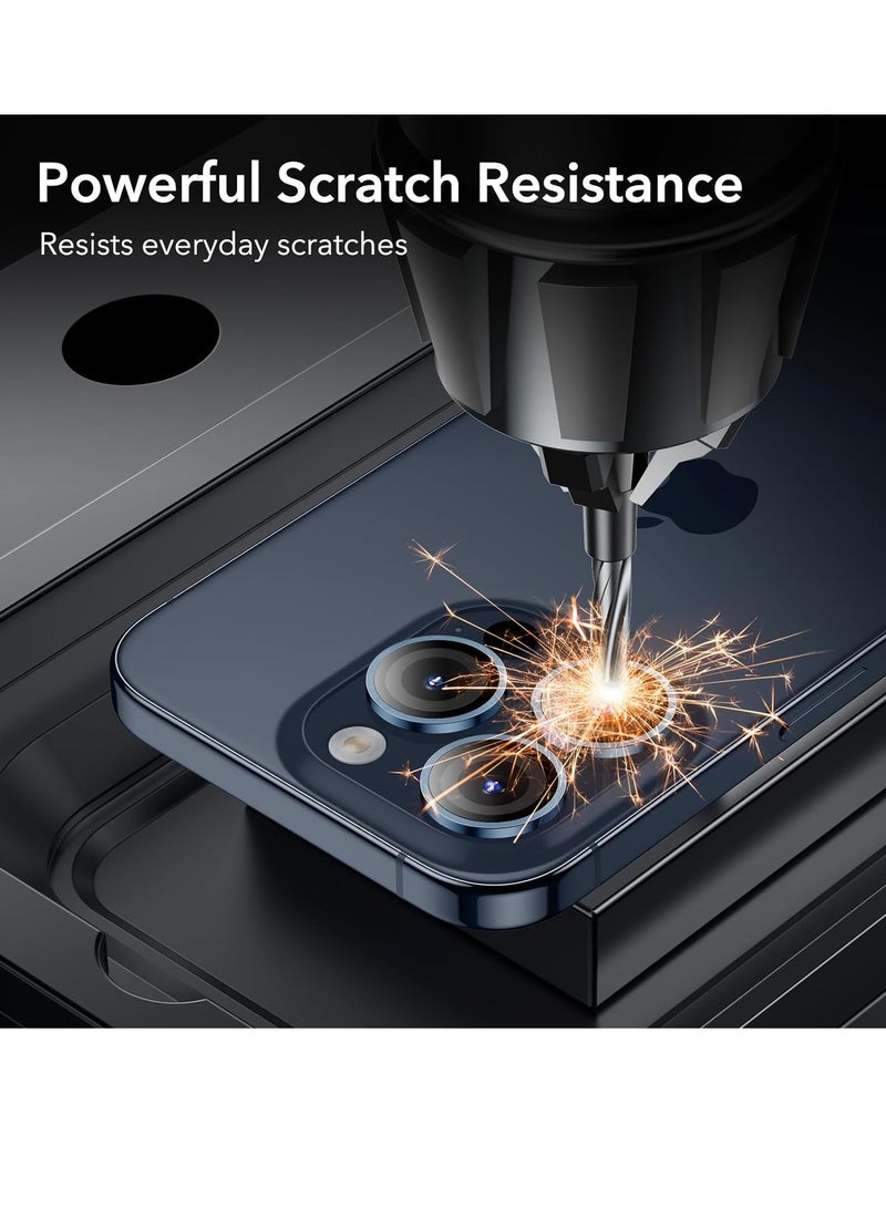 Camera Lens Protectors for iPhone 15 Pro Max/15 Pro/14 Pro Max/14 Pro, Armorite Individual Lens Protectors, Scratch-Resistant Ultra-thin Tempered Glass with Aluminum Edging, Set of 2,Dark Blue - Image 4