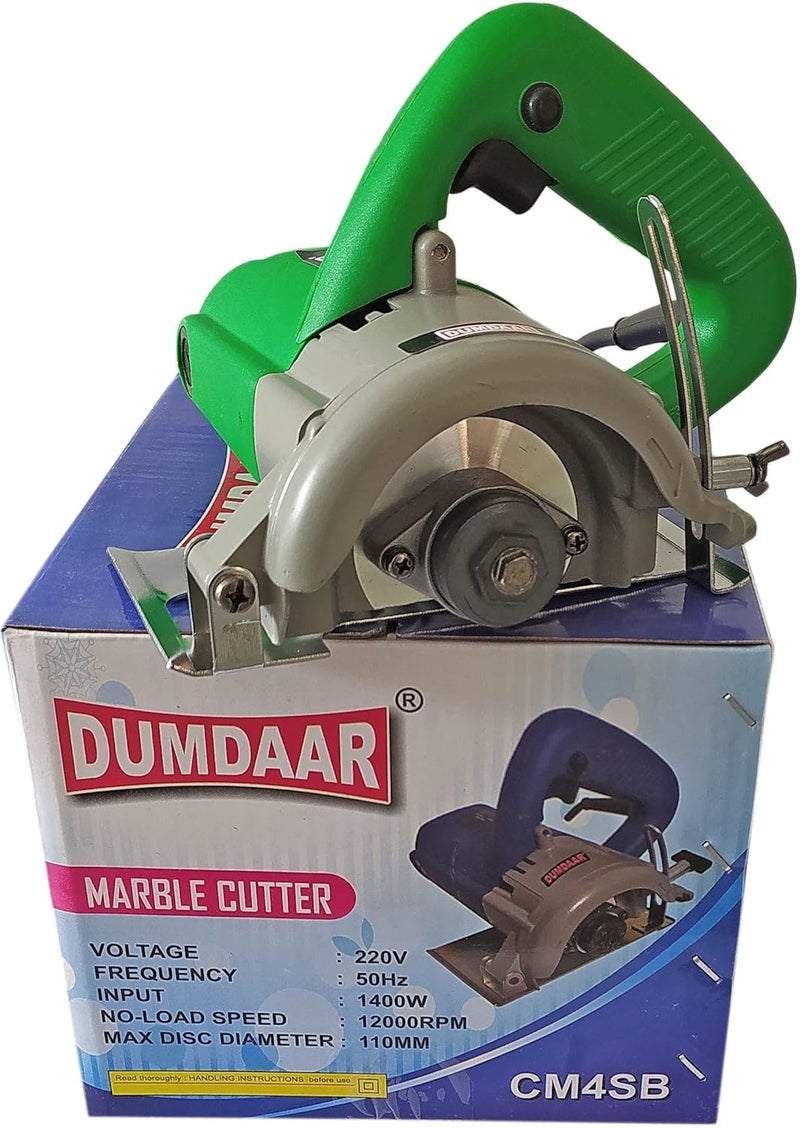 DUMDAAR 1400W CM4SB 110mm Marble Cutter Tile cutting Machine With 2pc marble 2pc TCT blade - Image 2