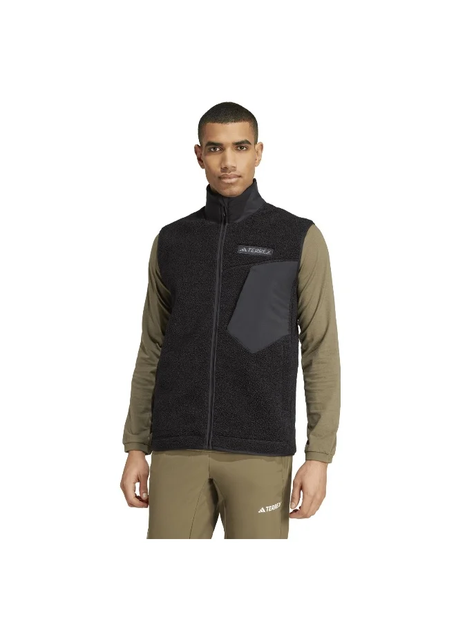 Adidas Xpl Hp Fl Vst Black Hiking Polarfleece-Full Zip For Men XS