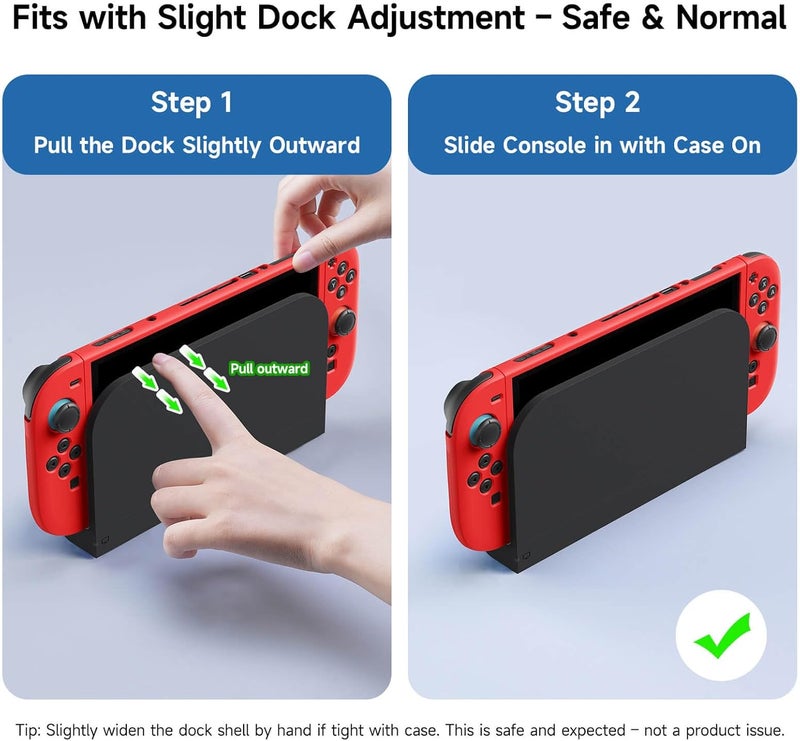 Jemdo Textured Grip Protective Case Compatible with Nintendo Switch 2 (2025) Only – Spider Web Design, Red Matte Shockproof TPU Shell with Anti-Slip Handles, Ergonomic & Comfort Slim Dockable Back Cover - Image 2