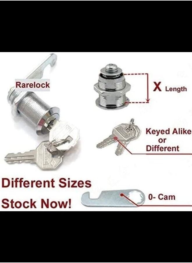 ABBASALI - Security Drawer Cam Lock Keyed Alike for Door Mailbox Cabinet Tool Box with 2 Keys - Image 1