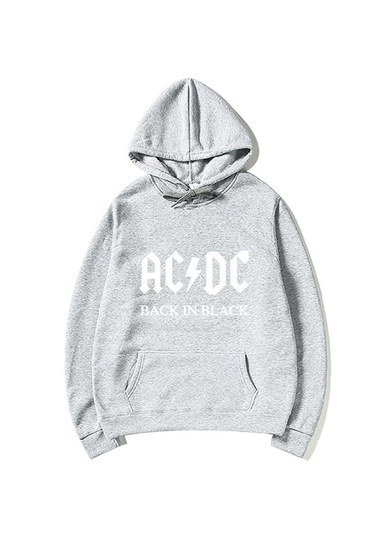 Generic - Spring Autumn AC/DC Print Hoodie Casual Slim Mens Sweatshirt Navy blue - Image 1