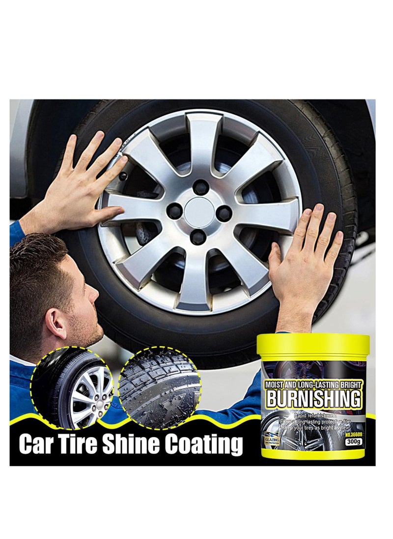 Excefore - Tire Shine Maintenance Paste, Rain Resistant Long Lasting Tire Mounting Shine Wax, Tire Shine Restorer, Protectant for Rubber Vinyl, High Gloss, Non Staining Car Wax, Tire Cleaning Solution - Image 1