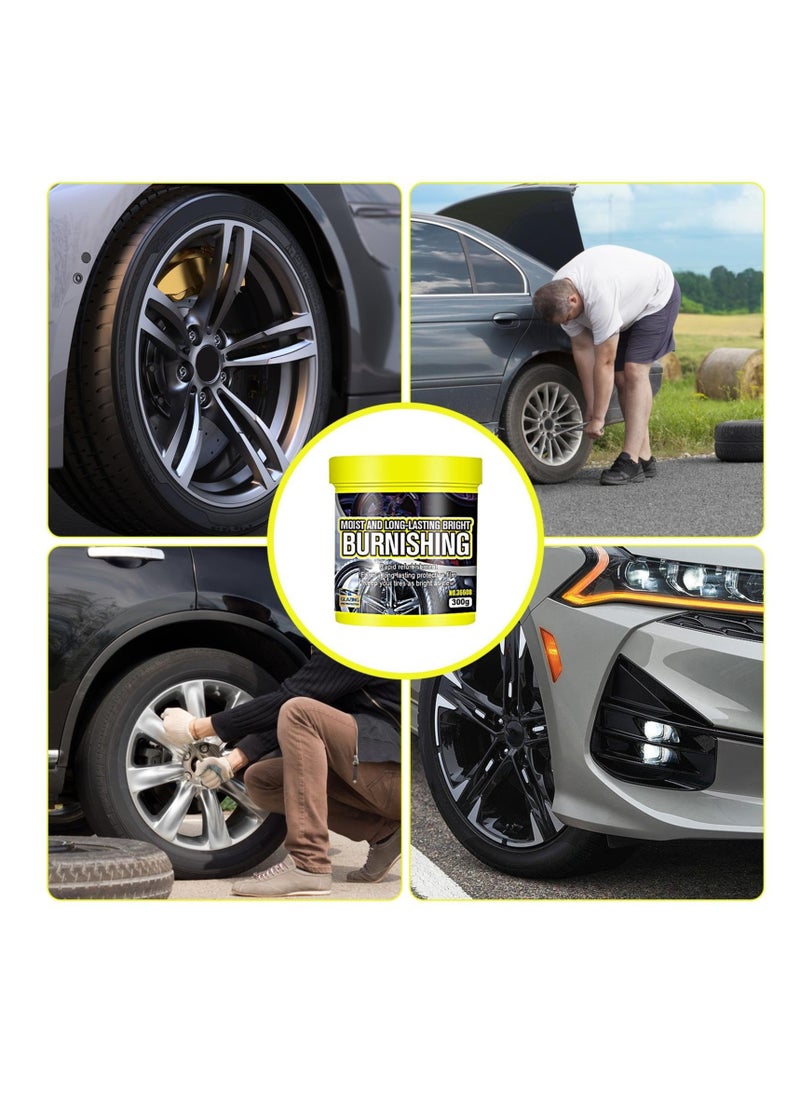 Excefore - Tire Shine Maintenance Paste, Rain Resistant Long Lasting Tire Mounting Shine Wax, Tire Shine Restorer, Protectant for Rubber Vinyl, High Gloss, Non Staining Car Wax, Tire Cleaning Solution - Image 1
