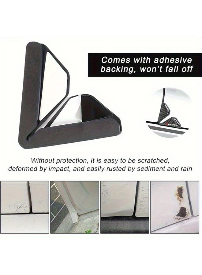 Real Carbon Fiber ABS Car Door Corner Protectors Self Adhesive Anti Collision Edge Guards Black Sport - Image 2