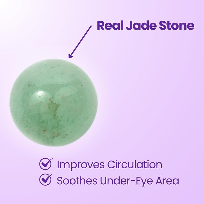Masque Bar My Ingredients Hydrating Under Eye Serum with 360 Jade Stone Roller Multipeptides Hyaluronic Acid Treats Eye Puffiness Dark Circles Instant Wrinkle Remover Korean Skincare20ml - Image 3