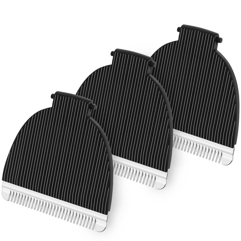 Piwerod 3 Pack Replacement Blades Compatible with Meridian Trimmer Hygienic Ceramic Replacement Blades Compatible with Meridian Body Trimmer Onyx  Sage Black