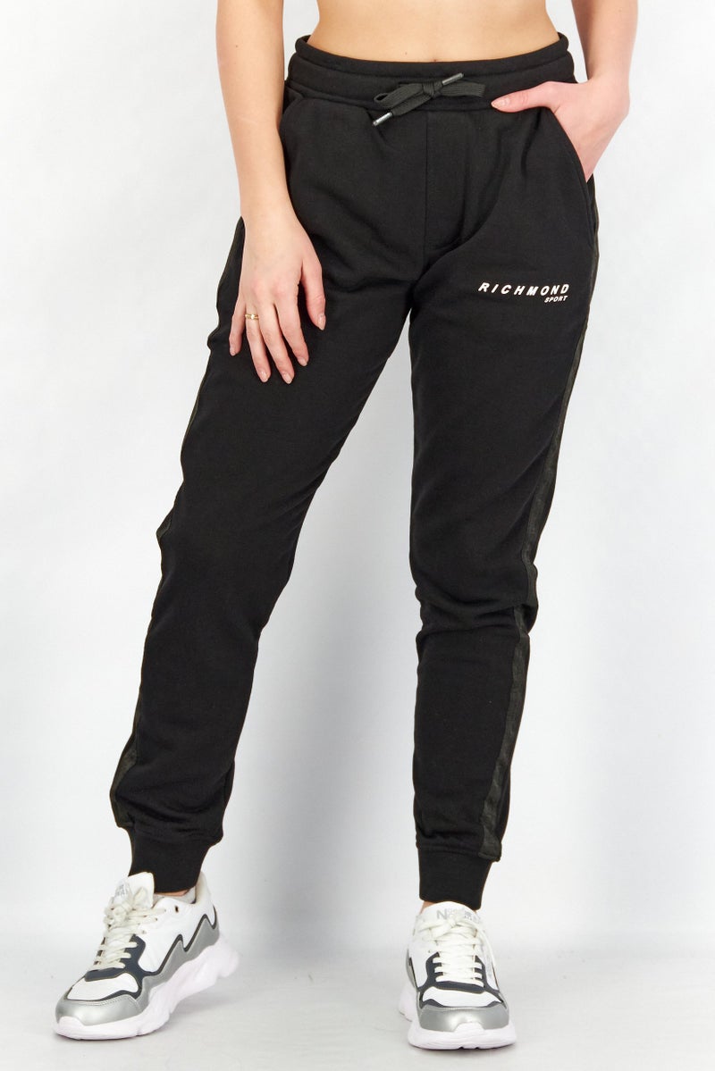 JOHN RICHMOND Women Sportswear Fit Training Fleece Jogger Pants, Black - Image 1