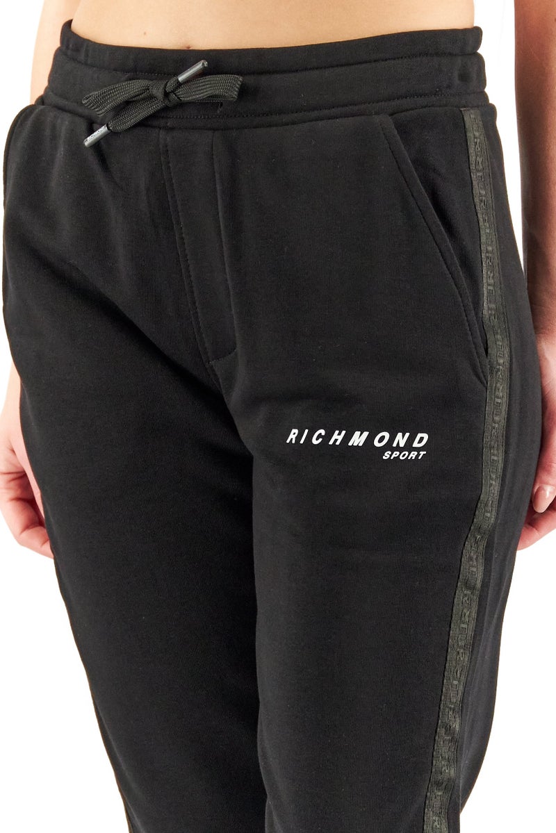 JOHN RICHMOND Women Sportswear Fit Training Fleece Jogger Pants, Black - Image 4
