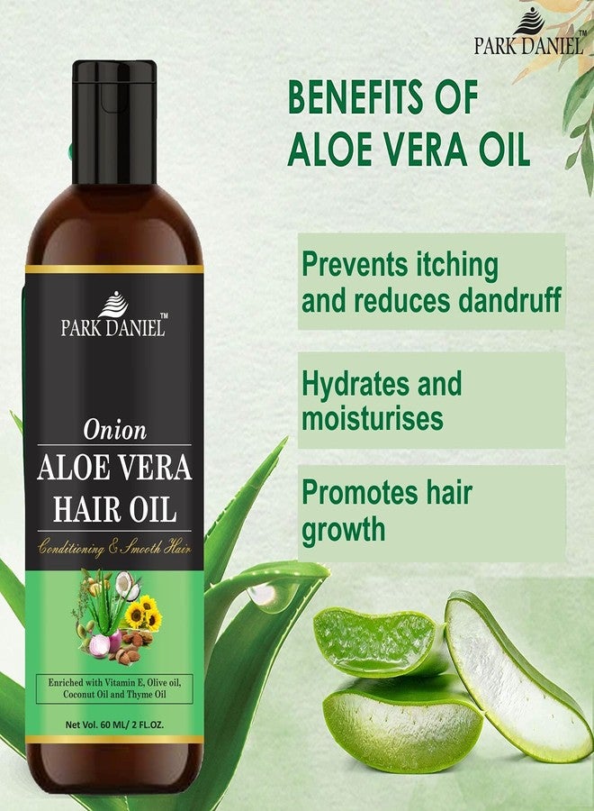 Park Daniel Premium Onion Aloe Vera Oil Enriched with Vitamin E- For Conditioning and Smooth Hair, Yellow, 60 ml - Image 4