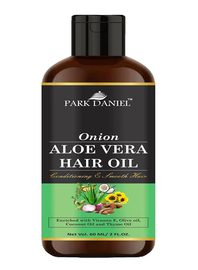 Park Daniel Premium Onion Aloe Vera Oil Enriched with Vitamin E- For Conditioning and Smooth Hair, Yellow, 60 ml - Image 1