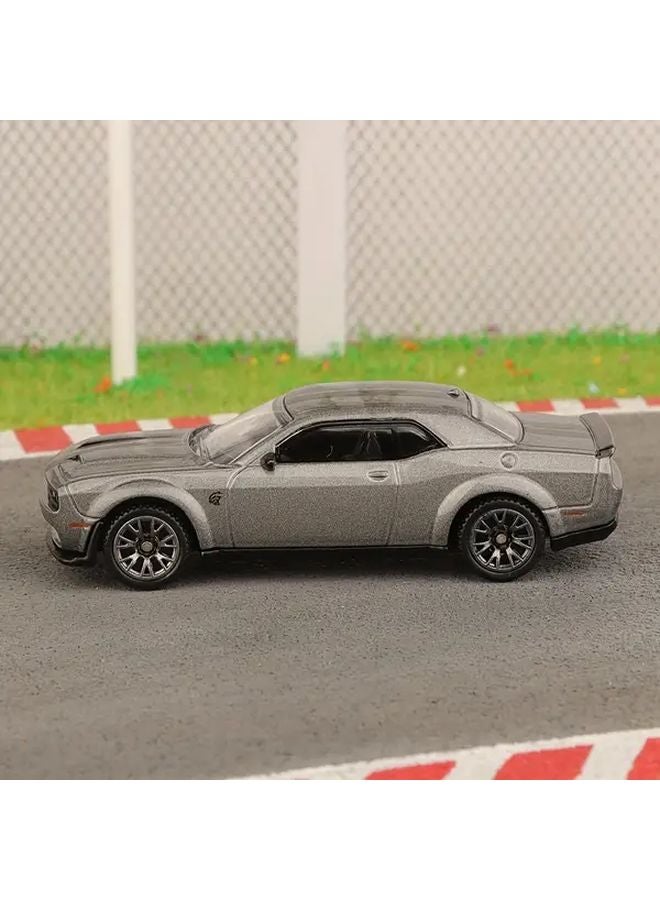 Black 1 64 Scale Dodge Challenger Alloy Car Model Manual Operation Gift - Image 5