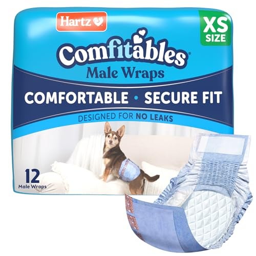 Hartz Comfitables Disposable Male Dog Wraps with Stretchy Waistband, Extra Small 12 Count - Image 1