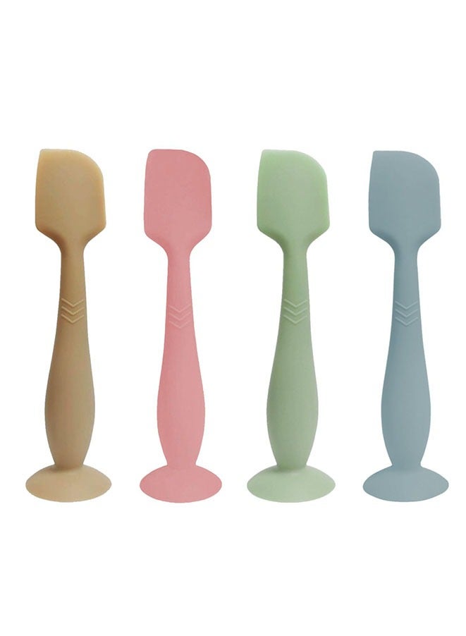 Muyixin ملعقة توزيع كريم الحفاضات للأطفال، عبوة من 4 قطع من ملعقة توزيع معجون الأطفال السيليكونية، فرشاة توزيع كريم الطفح الجلدي الصغيرة - Image 1