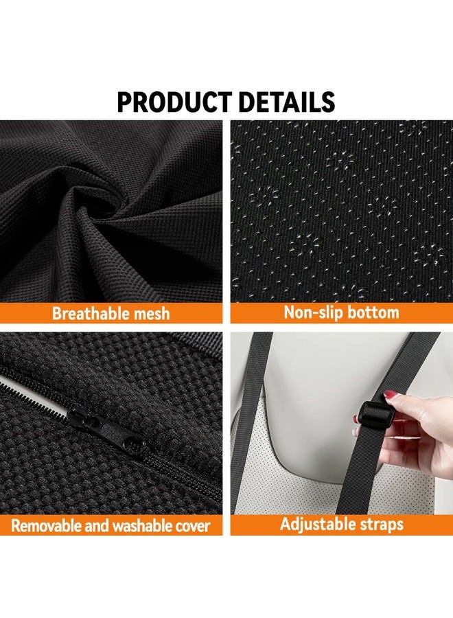 Veitail Lumbar Support Pillow for Office Chair & Car,Back Support for Office Chair,Adjustable Straps Securely Fixed Seat (Black) - Image 4