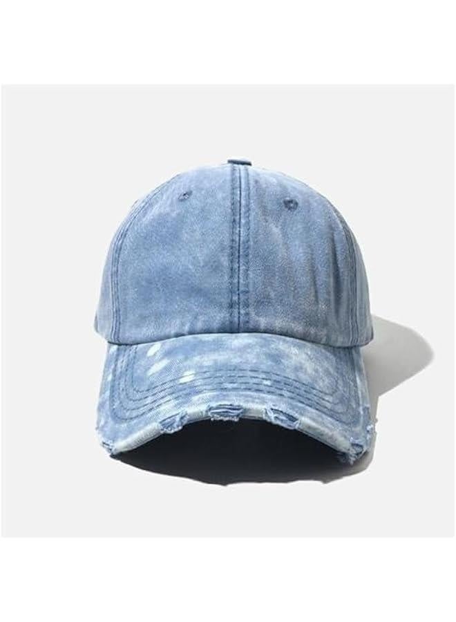 Classic Washed Distressed Vintage Baseball Cap Unconstructed Soft Cotton Denim Dad Hat for Men Women - Image 2