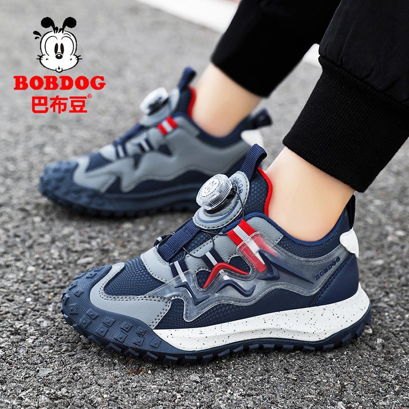 أحذية بابل بين للأولاد بأزرار دوارة حذاء شبكي جديد غير رسمي للأطفال عصري - Image 2