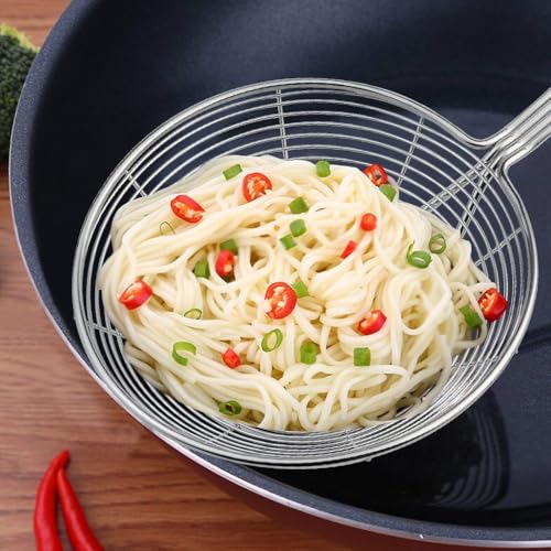 Aracoware Wire Kitchen Skimmer Spider Strainer Stainless Steel food colander Slotted Ladle Scoop For Pasta Deep Frying Chips - Image 4