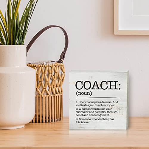 HDKY Wood Box Sign, Coach Definition, 5 x 5 inches, Rustic Decorative Signage for Wall and Desktop, Ideal Gift for Any Occasion - Image 5