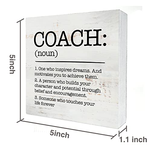 HDKY Wood Box Sign, Coach Definition, 5 x 5 inches, Rustic Decorative Signage for Wall and Desktop, Ideal Gift for Any Occasion - Image 2