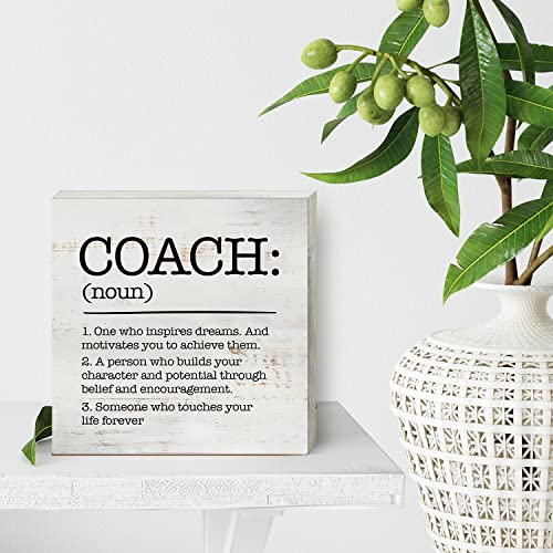 HDKY Wood Box Sign, Coach Definition, 5 x 5 inches, Rustic Decorative Signage for Wall and Desktop, Ideal Gift for Any Occasion - Image 4