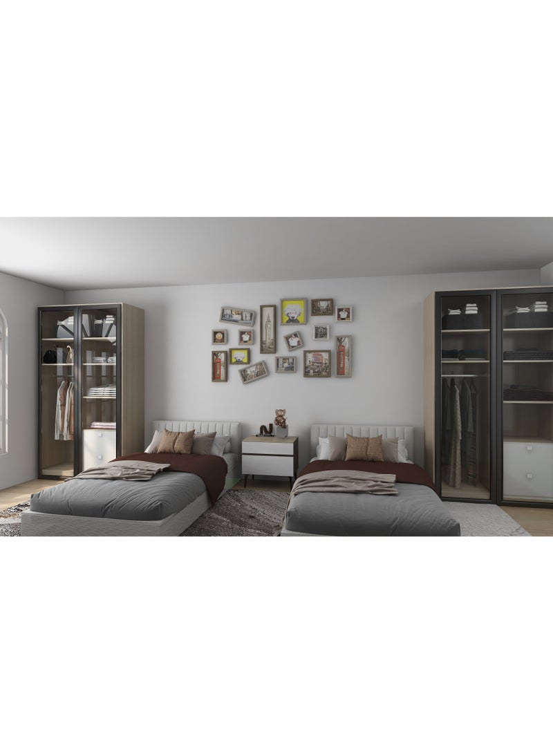 دريسنج روم عرض 120 سم ارتفاع 220 سم بضلف زجاج  - Image 3