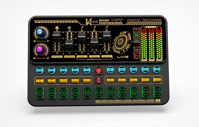 مجموعة كرت صوت SK500 متعدد الوظائف للبث المباشر وميكروفون BM800 مع المعلق - مجموعة ميكروف مكثف للتسجيل والبث، جهاز مغير صوت ذكي ومختزٍ صوتي لأجهزة الكمبيوتر والهواتف المحمولة - Image 5