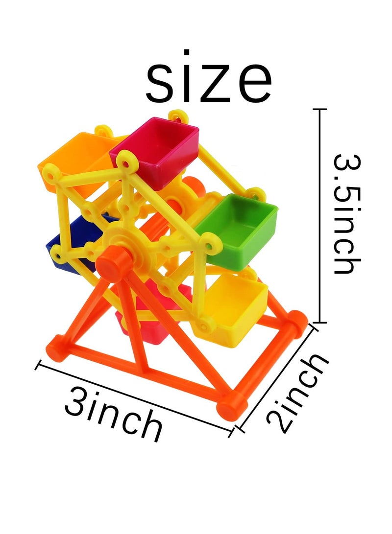 SYOSI Bird Food Feeder, Automatic Feeders Rotating Training Foraging Toy for Parrot Birds, Ferris Wheel Fun Plastic Birds Feeding Dispenser Intelligence Growth Toys for Small Medium Birds - Image 5