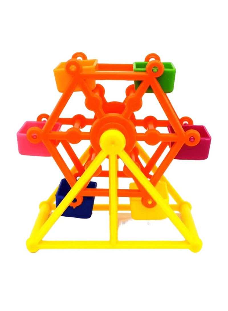 SYOSI Bird Food Feeder, Automatic Feeders Rotating Training Foraging Toy for Parrot Birds, Ferris Wheel Fun Plastic Birds Feeding Dispenser Intelligence Growth Toys for Small Medium Birds - Image 2