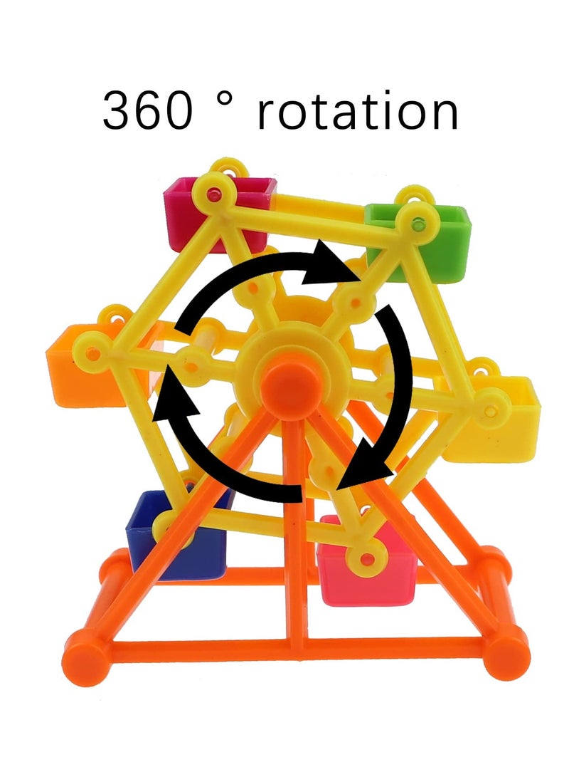 SYOSI Bird Food Feeder, Automatic Feeders Rotating Training Foraging Toy for Parrot Birds, Ferris Wheel Fun Plastic Birds Feeding Dispenser Intelligence Growth Toys for Small Medium Birds - Image 4