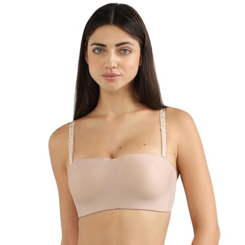Wacoal Women’s Basic Mold |Padded|Non-Wired |Half Cup|Everyday Wear|Strapless|Multiway Bra Beige (B70) - Image 2