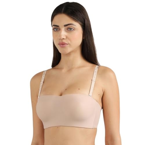 Wacoal Women’s Basic Mold |Padded|Non-Wired |Half Cup|Everyday Wear|Strapless|Multiway Bra Beige (B70) - Image 4