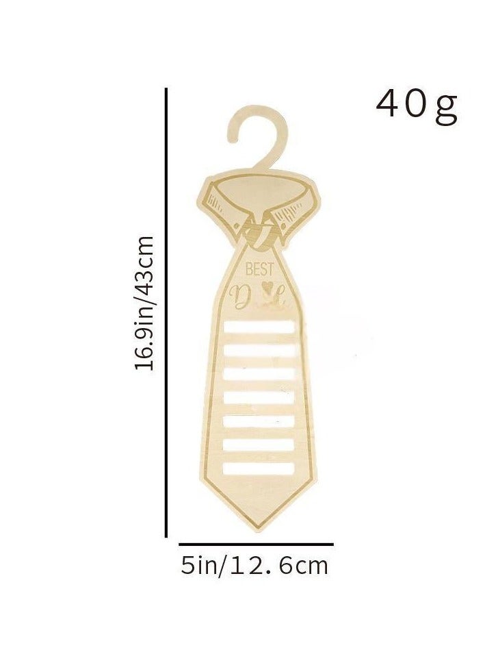 Tie-shaped wooden clothes hanger - Image 1