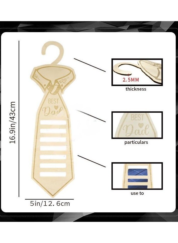 Tie-shaped wooden clothes hanger - Image 2