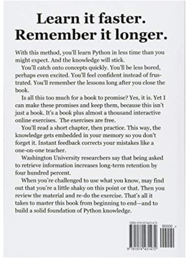 null - CREATESPACE A Smarter Way to Learn Python: it faster. Remember longer. - Image 1
