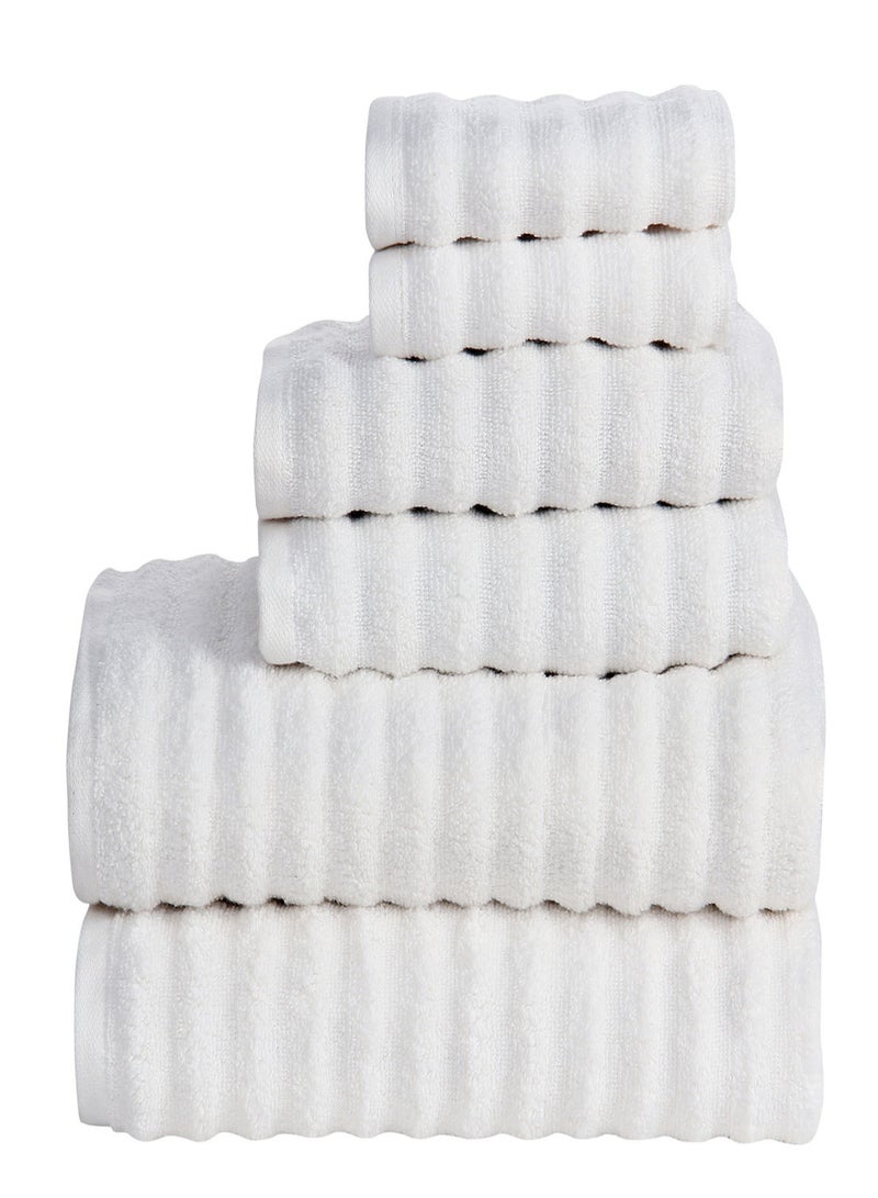 Hometown 6 Pack Hometown Bathroom Towel Set -500 GSM 100% Cotton Low Twist -2 Hand Towel -2 Face Towel -2 Bath Towel -Color Economical - Image 2