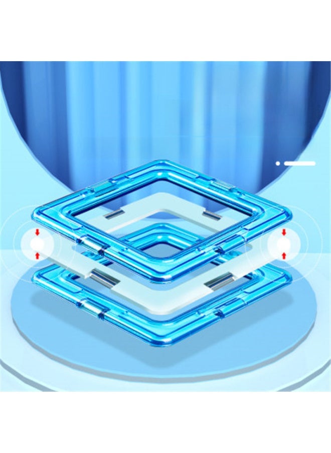 Children's Educational Magnetic Building Blocks Strong Magnetic Magnetic Sheet Suit Variety Magnetic Building Blocks Reinforced Magnetic Vertical Stickers Wholesale-Color:Pure Magnetic Sheet 148 Pieces Suit-Specifications:Large Magnetic Sheet-strong Magnetic - Image 3