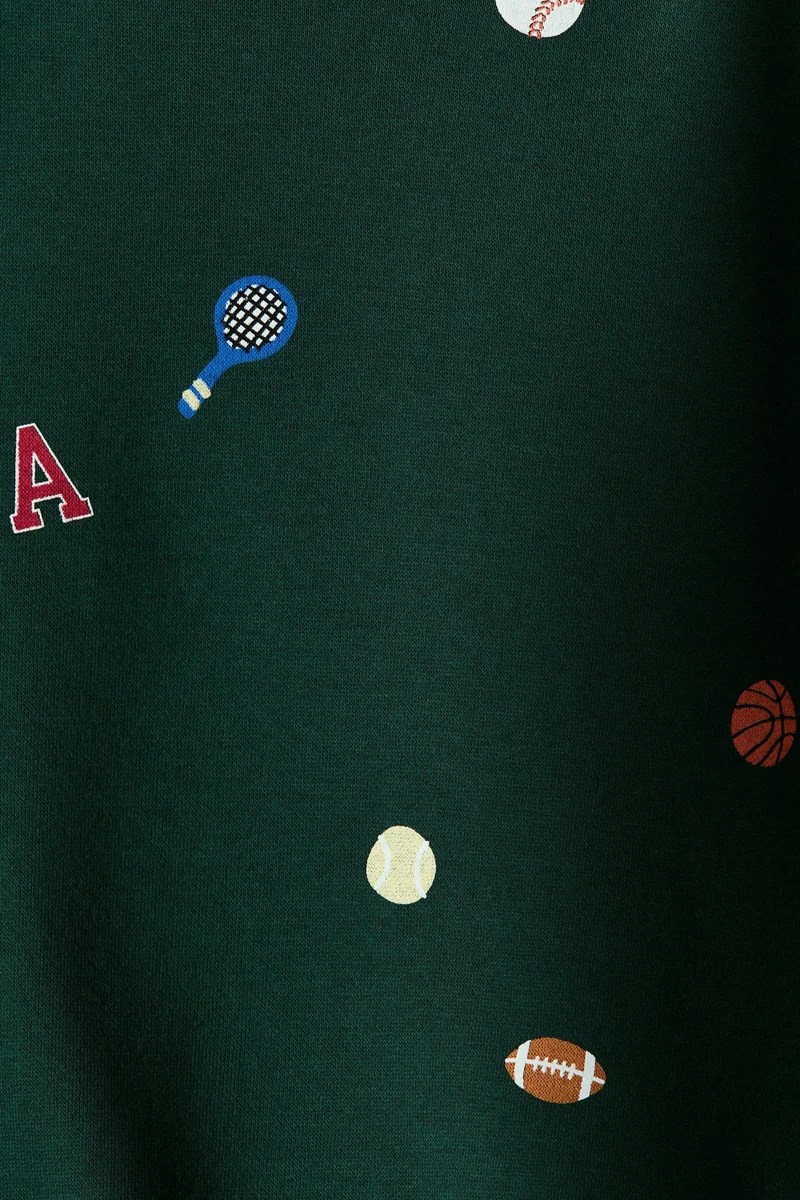 H&M Printed brushed-inside sweatshirt