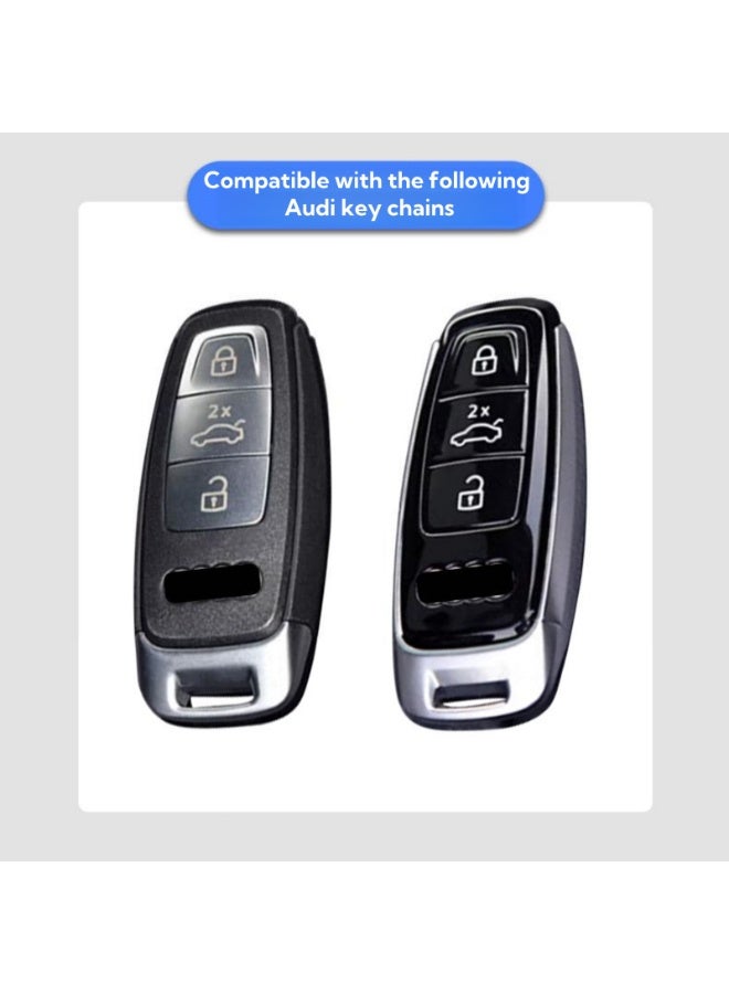 NOVOLAN Key Shells 2 Pack Car Key Cover Compatible with Audi A6l A6 A8 Series, Ultra-Thin Transparent Full Coverage, Original Look Protects Against Dust & Debris Anti-Slip, Lightweight (clear) - Image 3