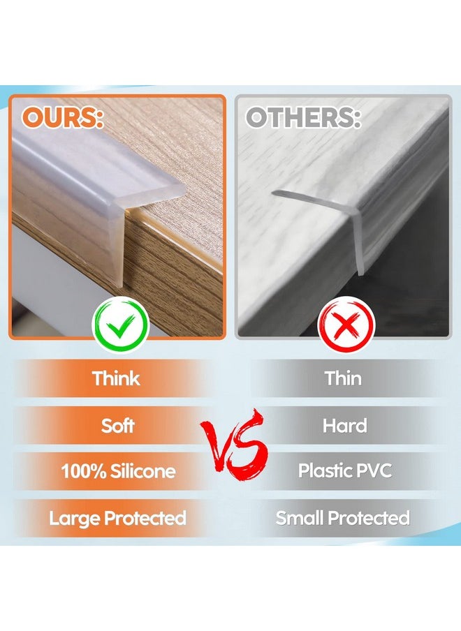 Loiion - Edge Protector, 100% Silicone, Soft Corner Protectors For Kids, Pre-Tape Adhesive, Furniture-Corner Safety Bumpers (3.3Ft, Clear) - Image 1