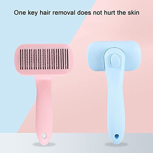 ELEXIQ Pets Grooming & Cleaning Slicker Brush Self Cleaning Hair Brush for Dogs/Cats (2) - Image 3